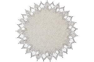 Natural Linen Round Table Runner in Neutral Earth Tones