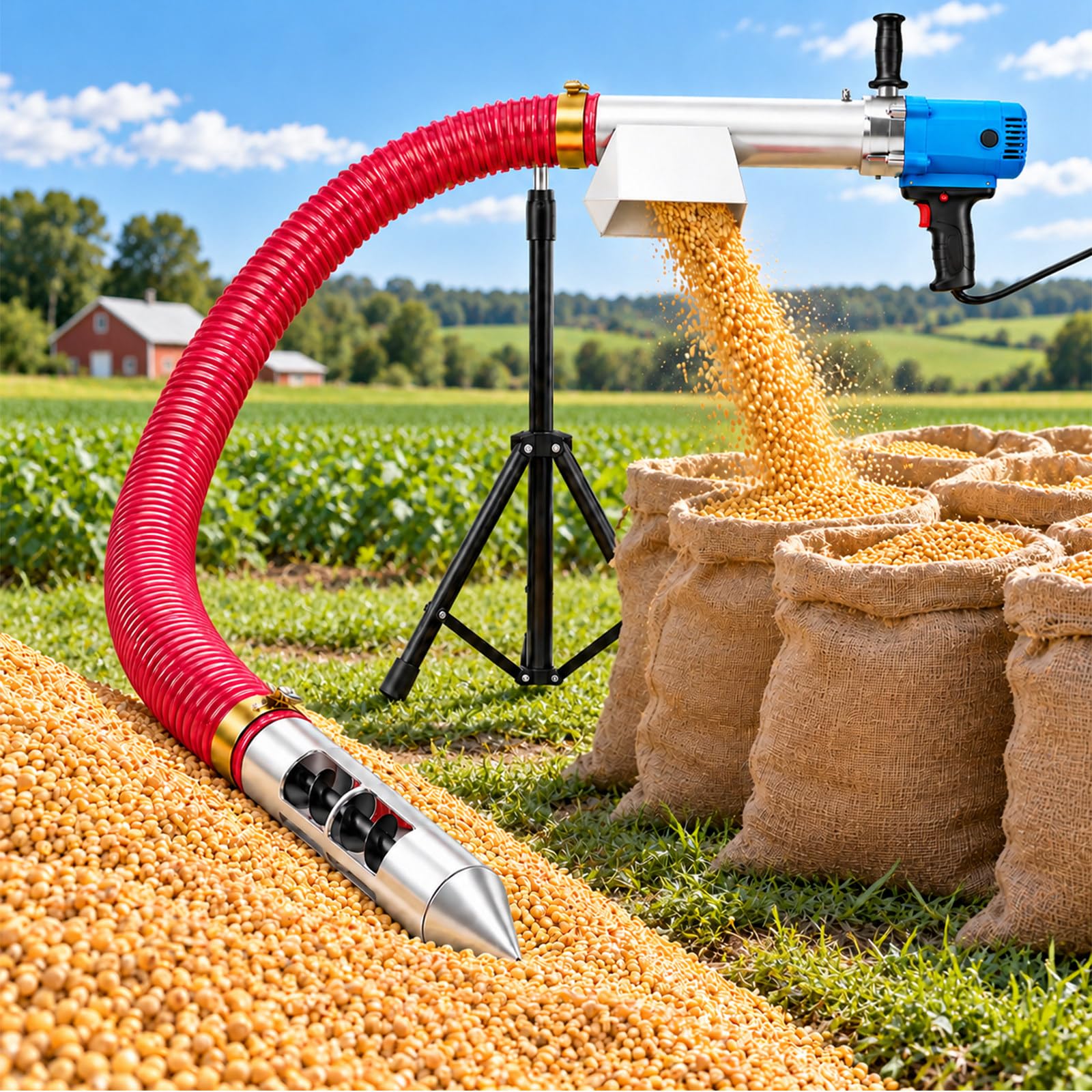 Förderschnecke 2800W elektrische Getreideschnecke für Landwirtschaft 6m