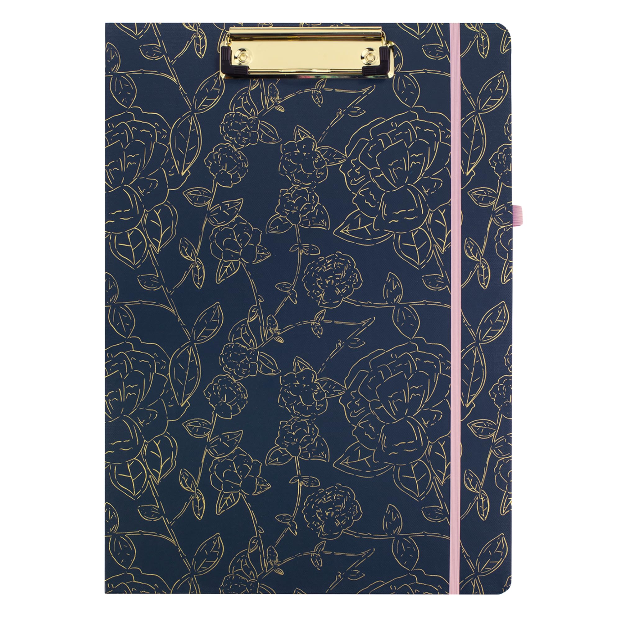 Steel Mill &amp; Co. Cute Clipboard Folio with Notepad, Navy Floral