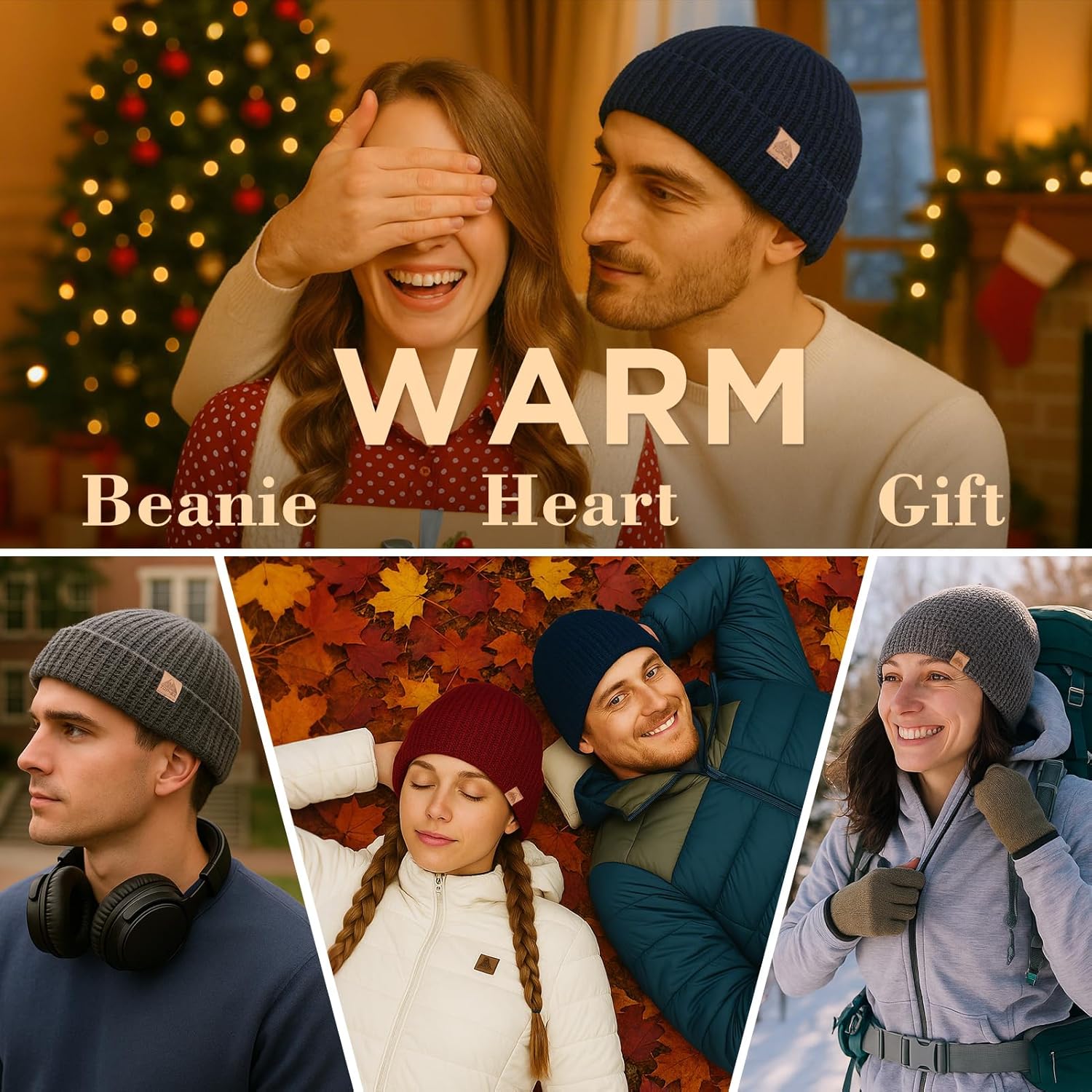 PolarWool™ L/XL/XXL Merino Wool Waffle Fisherman Beanie Watch Cap Dual-Layer 2 Styles Warm Winter Knit Hat for Men Women - Image 6