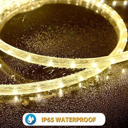 Miniatura 9 de Tuklye Tira de luces LED de 50 pies, 540 LED, 120 V, impermeable, para uso en interiores y exteriores, IP65 para fiestas, patio, valla, paseo,