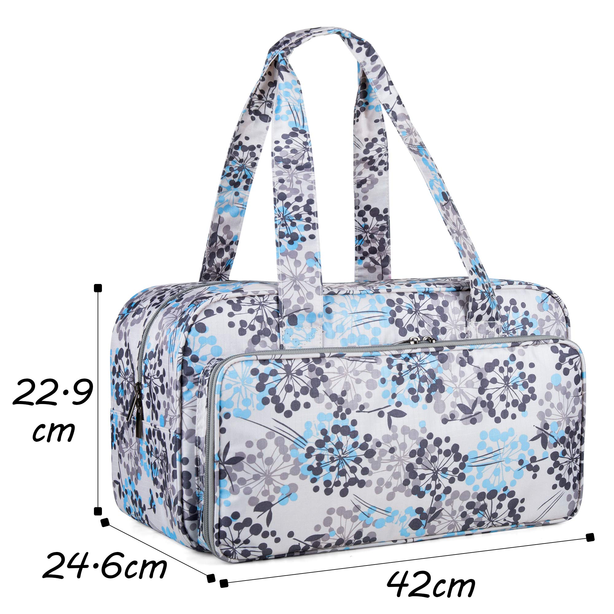 CURMIO Bolsas para Labores de Punto, Almacenamiento de Ovillos, Ganchillos, Proyecto de Tejido y Accesorios, Organizador de Lanas, Solo Bolsa, Diente de León