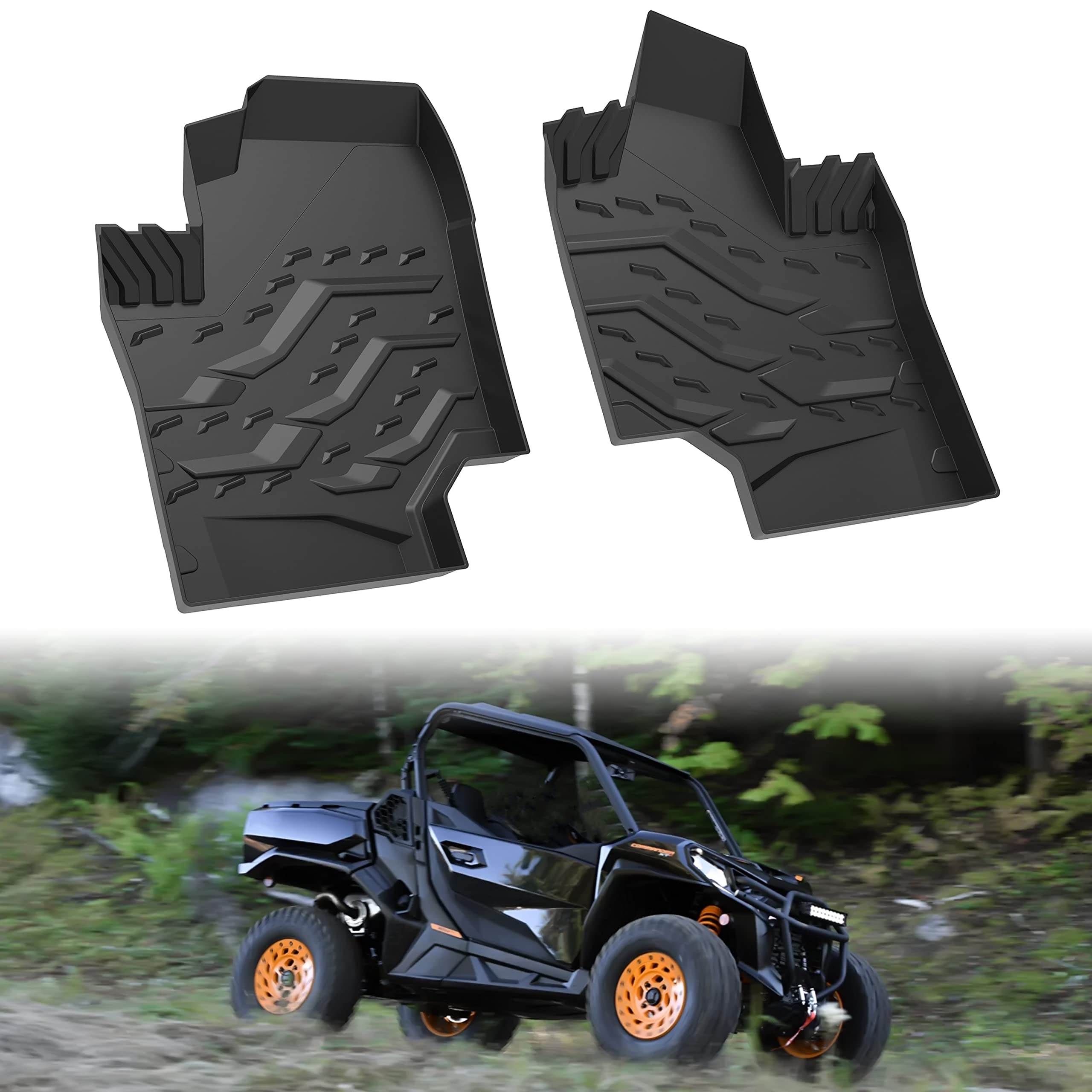 ブランド LDETXY Floor Mats for Can Am Defender TPE Front Row Floor Liners