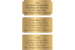 Personalized, Brushed Gold Solid Brass, Custom Nameplate