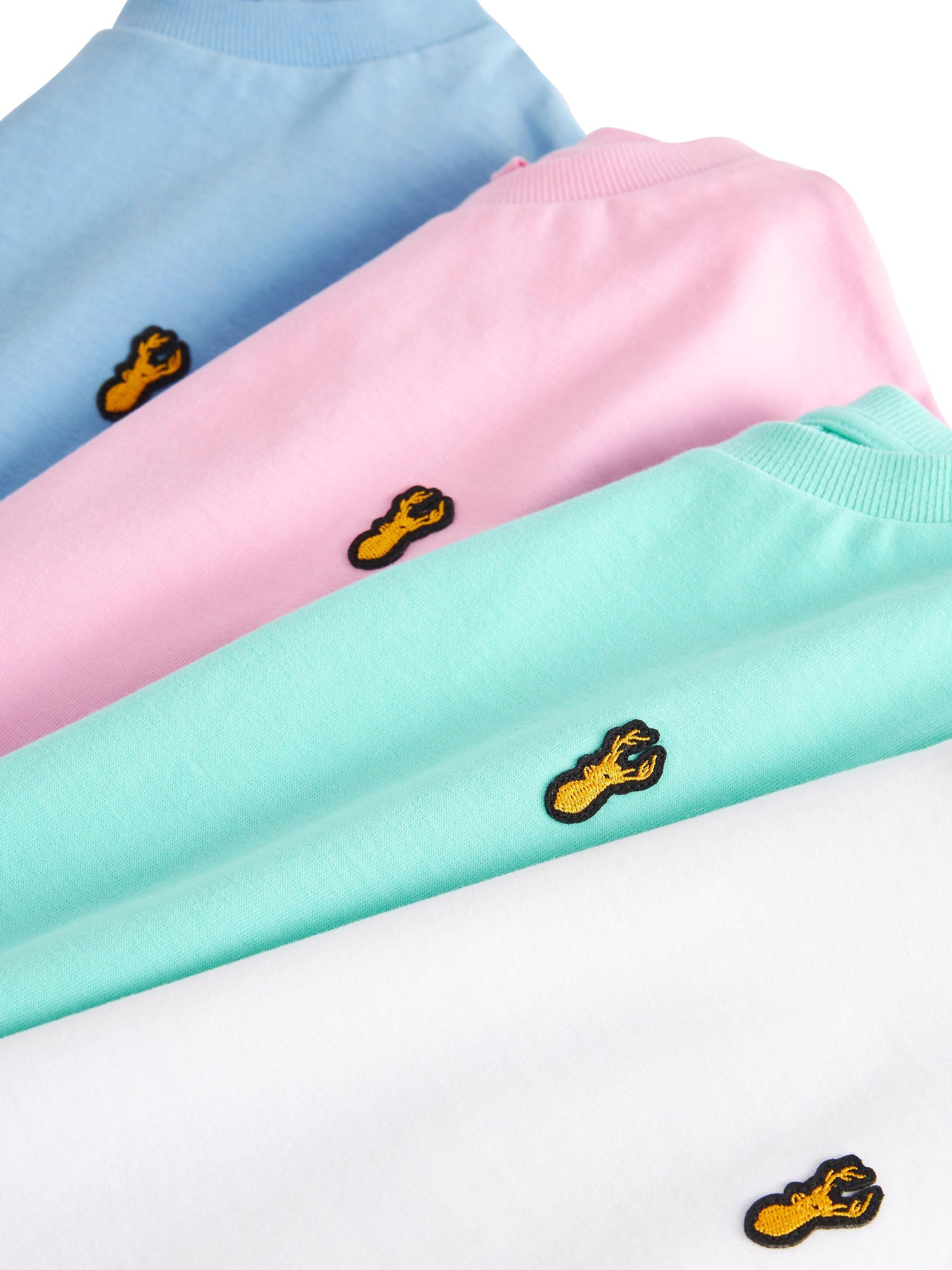 NEXT Niños Pack de 4 Camisetas de Manga Corta con Bordado de Ciervo