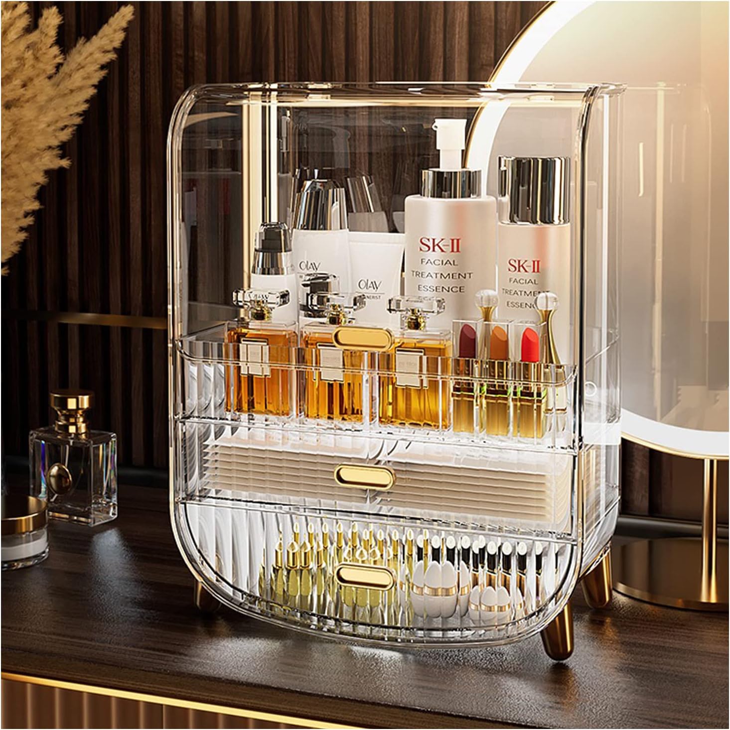 Makeup Organizer，Large Acrylic Makeup Organizers For Vanity
