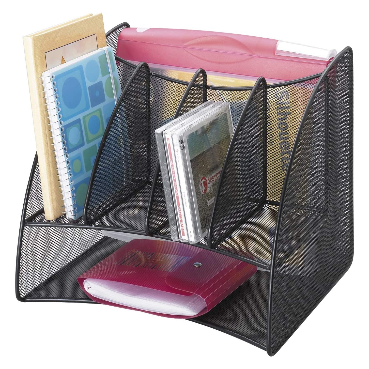 Safco Onyx Dual Use Mesh Corner Agenda - Noir