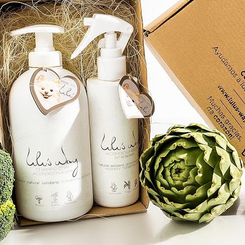 Lulu’s Way Champú para Perros + Acondicionador Perro - Piel Sensible y Dermatitis sin alérgenos, sin parabenos