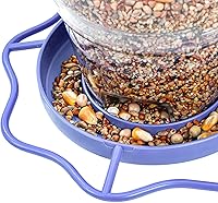 Vista 5 de Comedero para pájaros silvestres, comedero para pájaros colgante a prueba de ardillas, comederos para pájaros al aire libre con semilla para pájaros