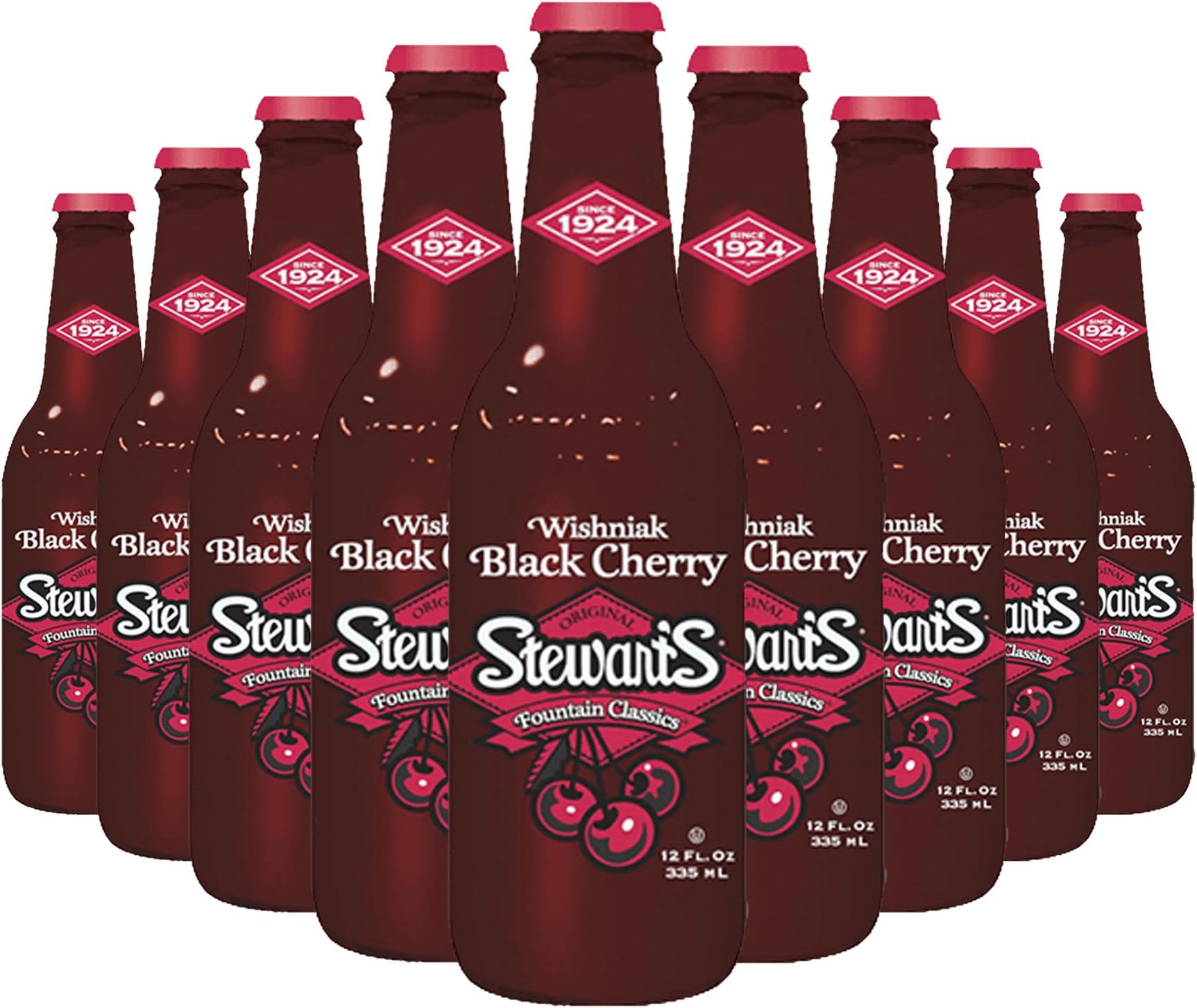 Wishniak Black Cherry Soda, 12 fl oz (12 Glass Bottles)