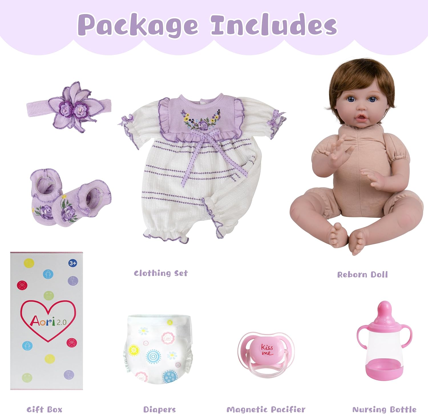 Reborn Baby Dolls Girl - 22 Inches Realistic Soft Vinyl Newborn Baby Doll That Look Real, Best Toy for Kids Ages 3+