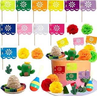 Mexican Holiday Decorations Mexican Cake Toppers Mexican Theme Party Supplies