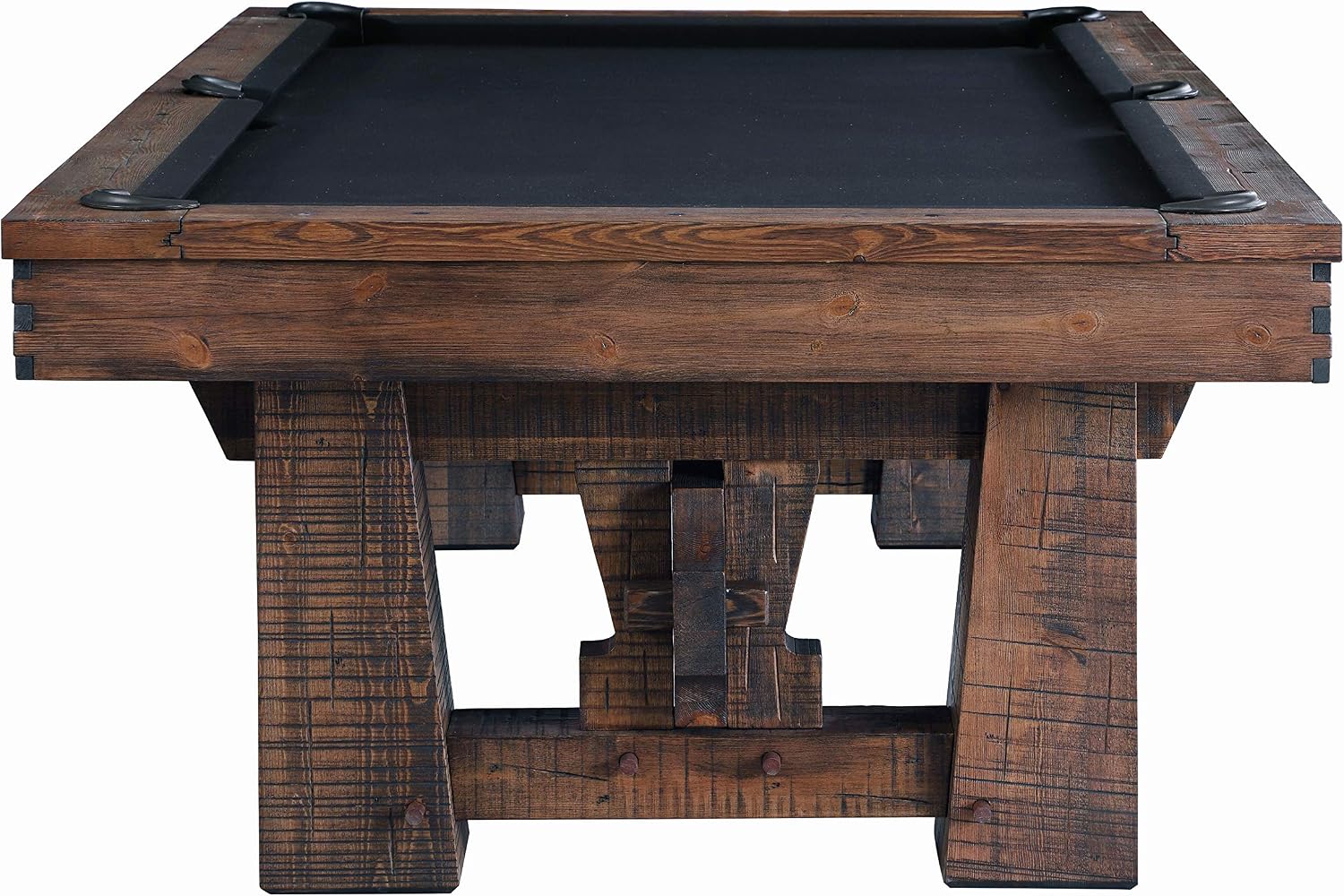 Playcraft Bull Run 8' Slate Pool Table - Billiard Table with Solid Hardwood & 3pc Slate System - Perfect for Game Room, Office or Dens - 25 Cloth Colors