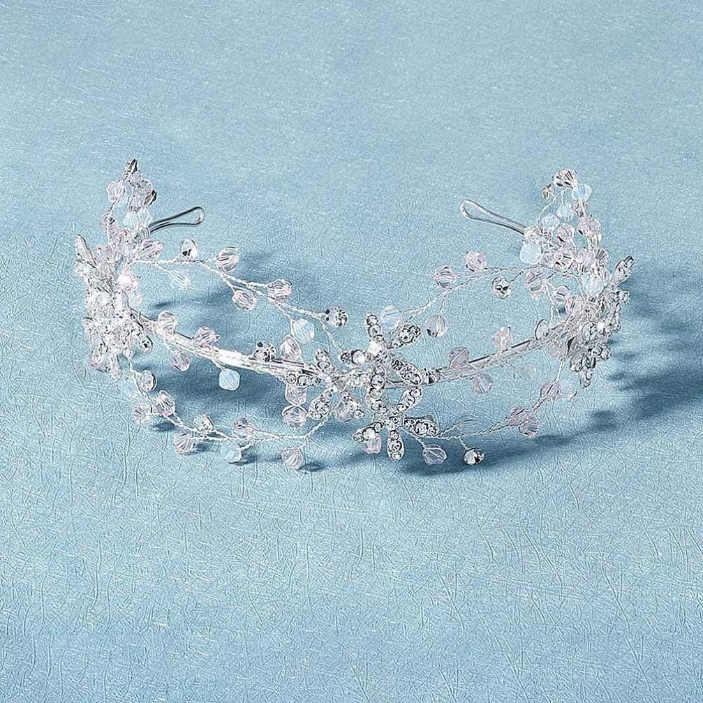 Queen Crown for Womens, Gold Tiara with Clear Rhinestone for Christmas Xmas Birthday Girls Prom Halloween Bridal Party