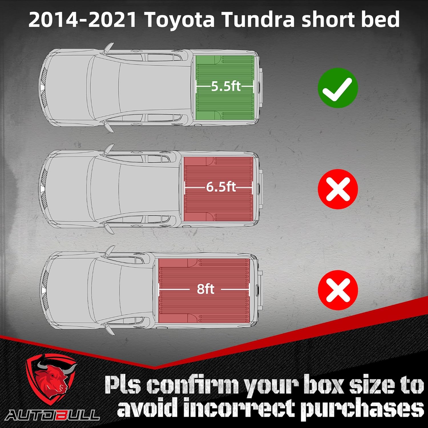 Hard Top Tri Fold tonneau Cover Compatible with 2007-2021 Toyota Tundra(Excl. Trail Edition) 5.5ft Bed (66.7"), Alloy Steel and Fiberglass Made