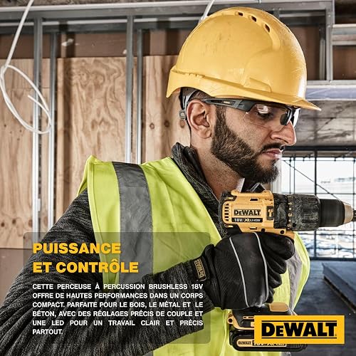 DEWALT XR 18V Brushless Combi Drill Driver, Compact Cordless Hammer Drill with 2 x 2Ah XR Li-Ion Batteries, Charger, Kitbox, High Torque, LED Light, Versatile Performance - DCD778D2T-QW - 3