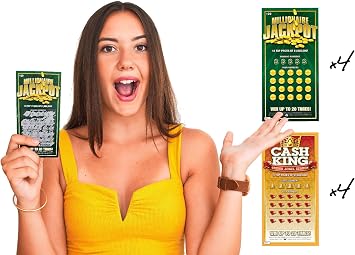 Prank Lottery Tickets and Scratch Cards Look Real - $1 Million Winning Ticket Gag Set