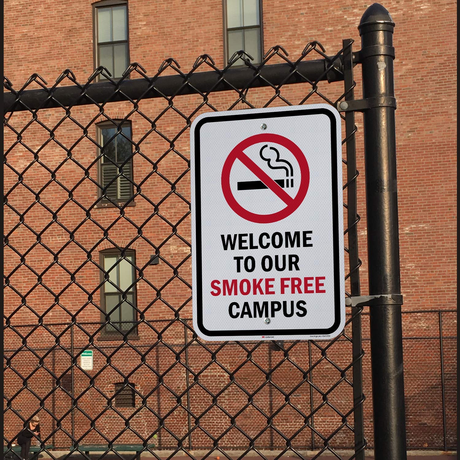 Crаzу Dеаlѕ Welcome To Our Smoke Free Campus Sign By SmartSign | 12 x 18 3M High Intensity Grade Reflective Aluminum