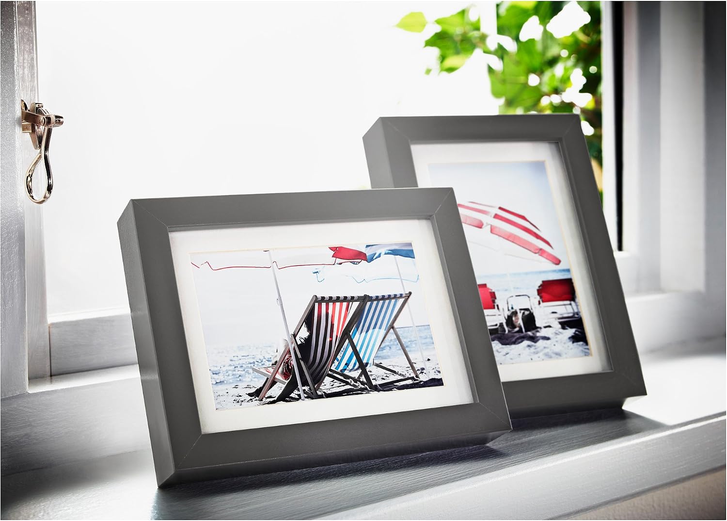 Amazon.com: Ikea Ribba Grey Wooden Picture Frame 4x6 Set of 2 Art ...
