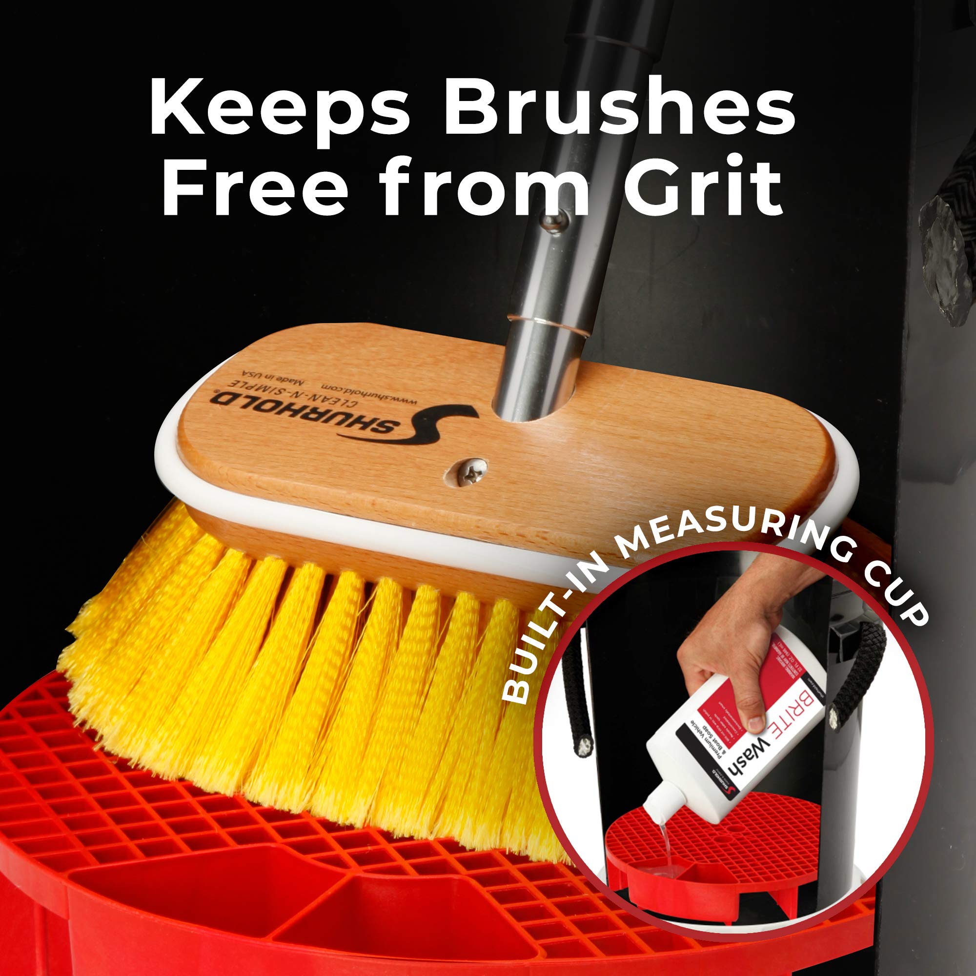 Shurhold Ultimate One Bucket System, 5 Gallon Bucket with Black Rope