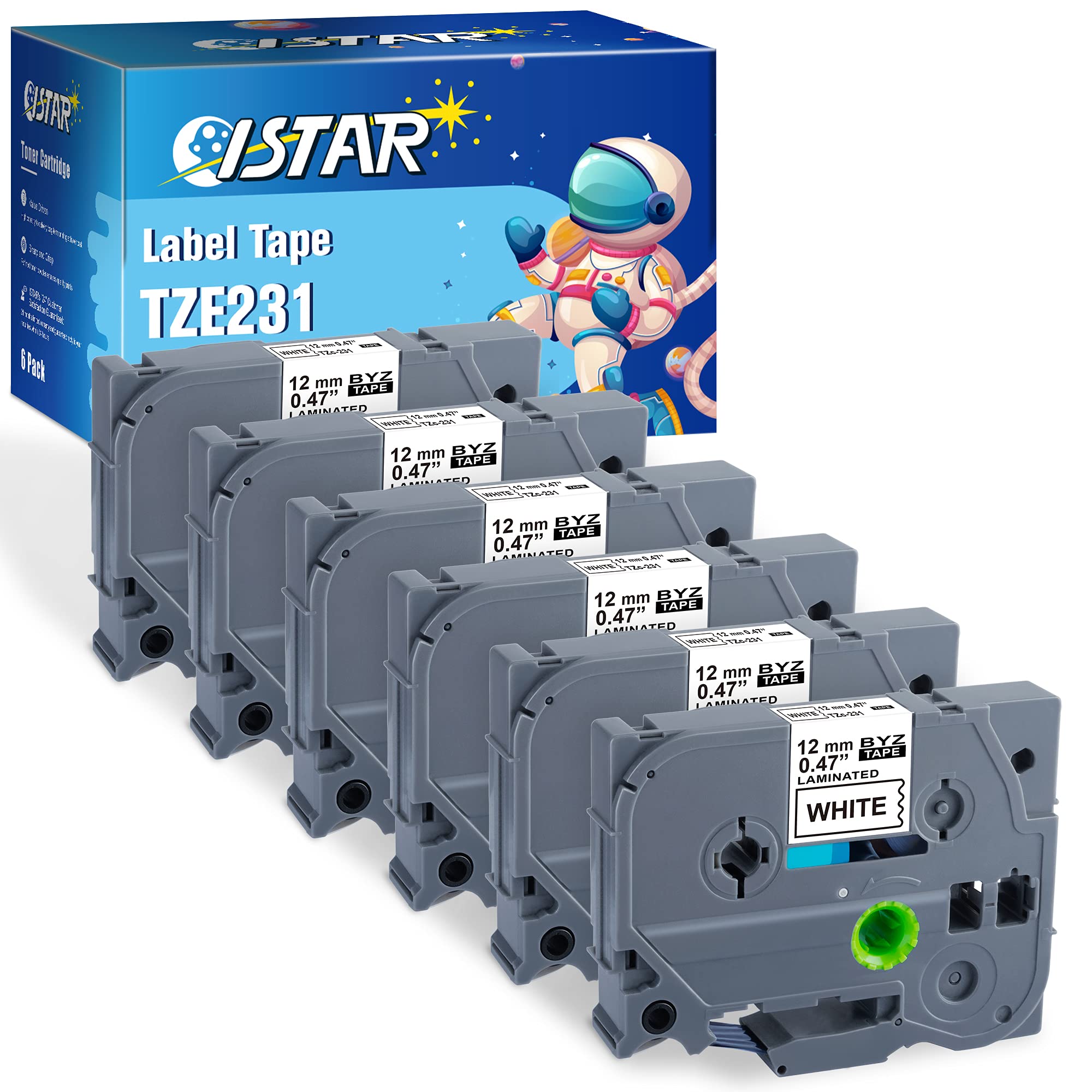 Buy ISTAR Compatible Label Tape Replacement for Brother PTouch TZe231