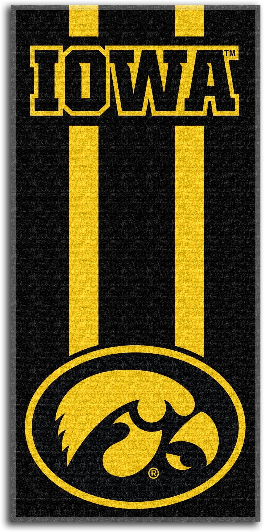 Northwest NCAA Iowa Hawkeyes Unisex-Adult Beach Towel, 30" x 60", Zone Read (Pack of 6)