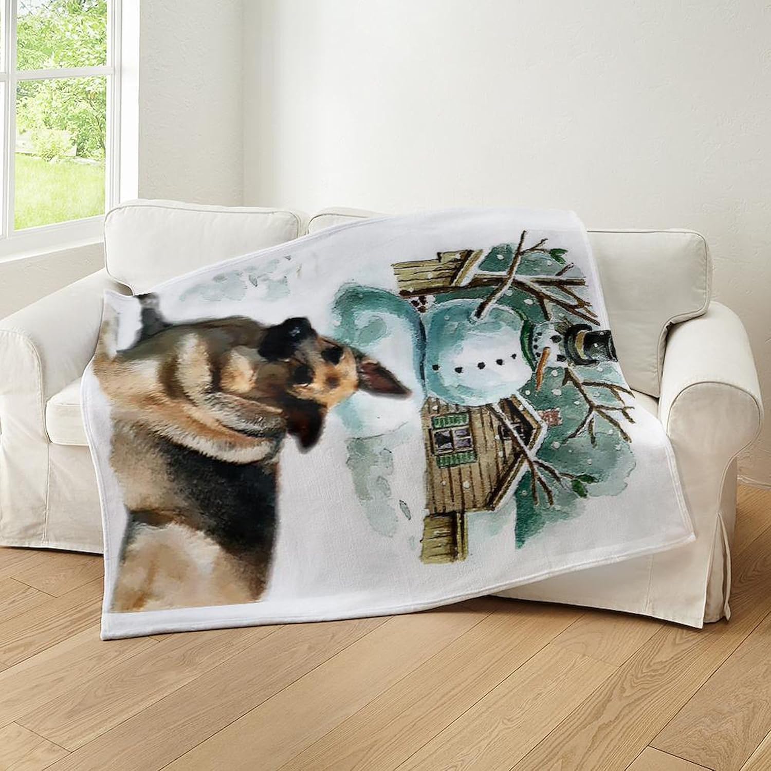 CafePress German Shepherd Christmas Throw Blanket Super Soft Fleece Plush Throw Blanket, 60"x50"