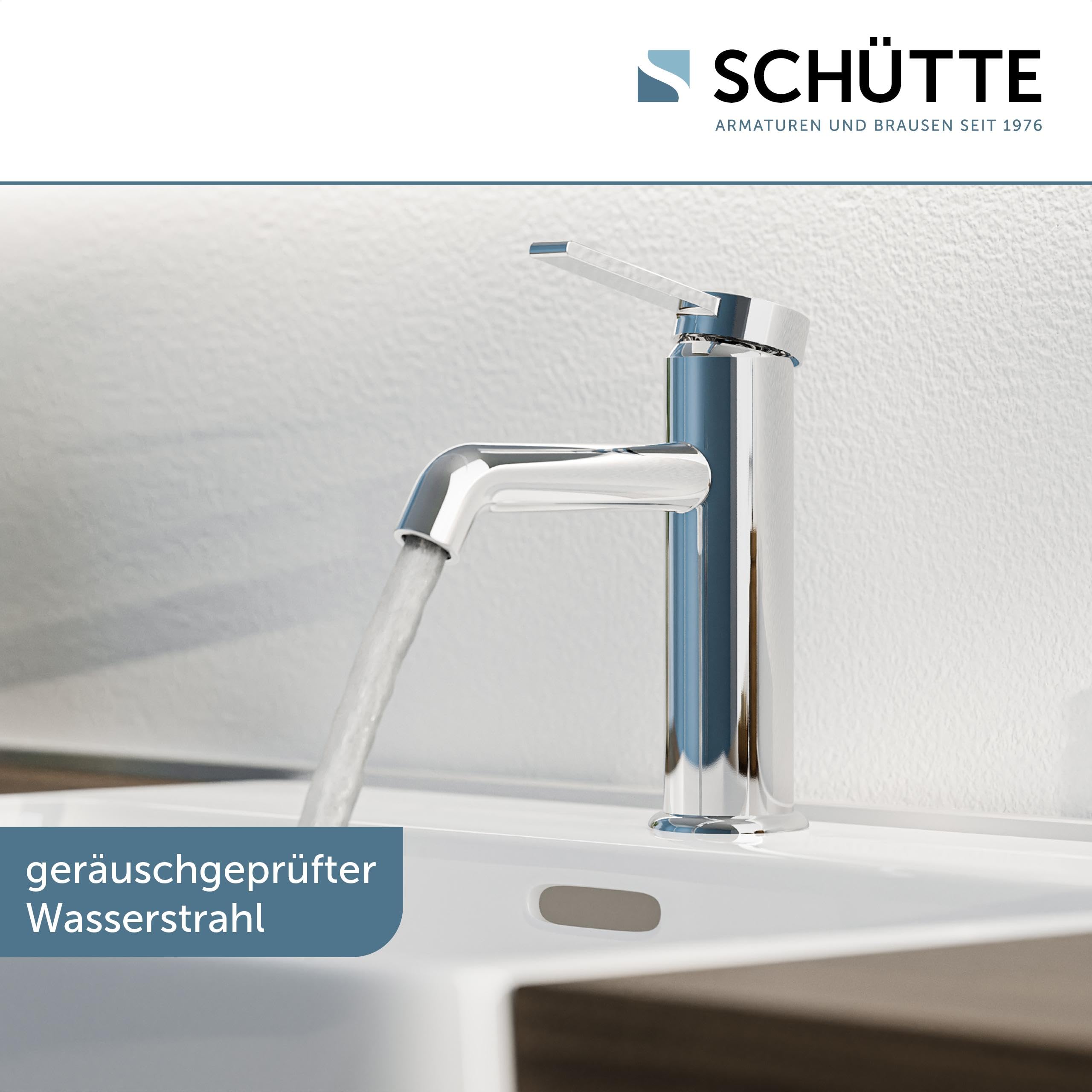 SCHÜTTE LOS ANGELES 33100 LOS ANGELES 33100 - Grifo monomando para baño con tapón de desagüe (cromado)