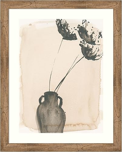 Amanti Art Lienzo decorativo para pared, 36 x 29 pulgadas, jarrón gris de jardín I por Jennifer Paxton Parker, arte abstracto para pared, decoración