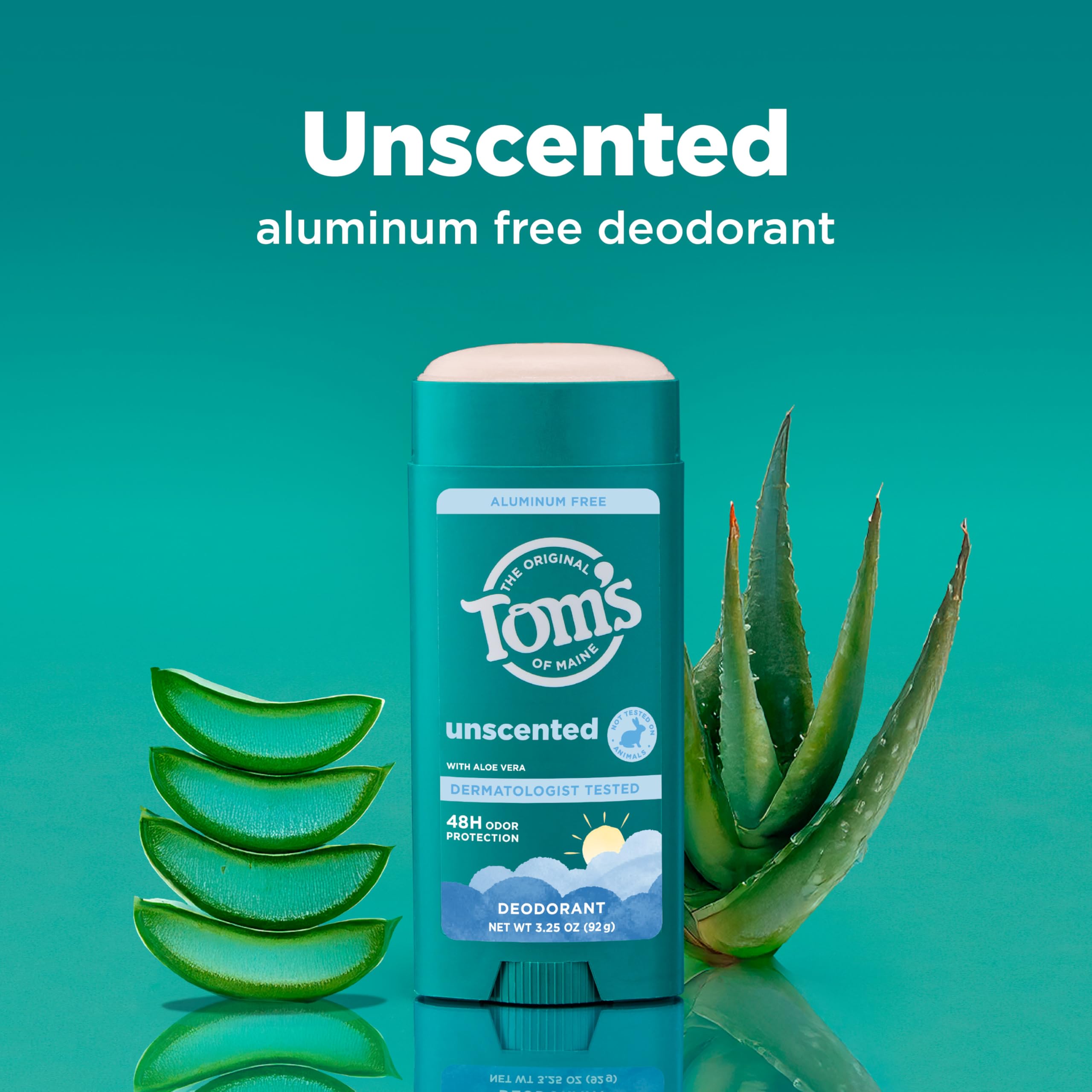 Tom's of Maine Deodorant ２本　他 Aluminum Free Deodorant, Unscented, 3.25 oz (92 g), Tom's of Maine