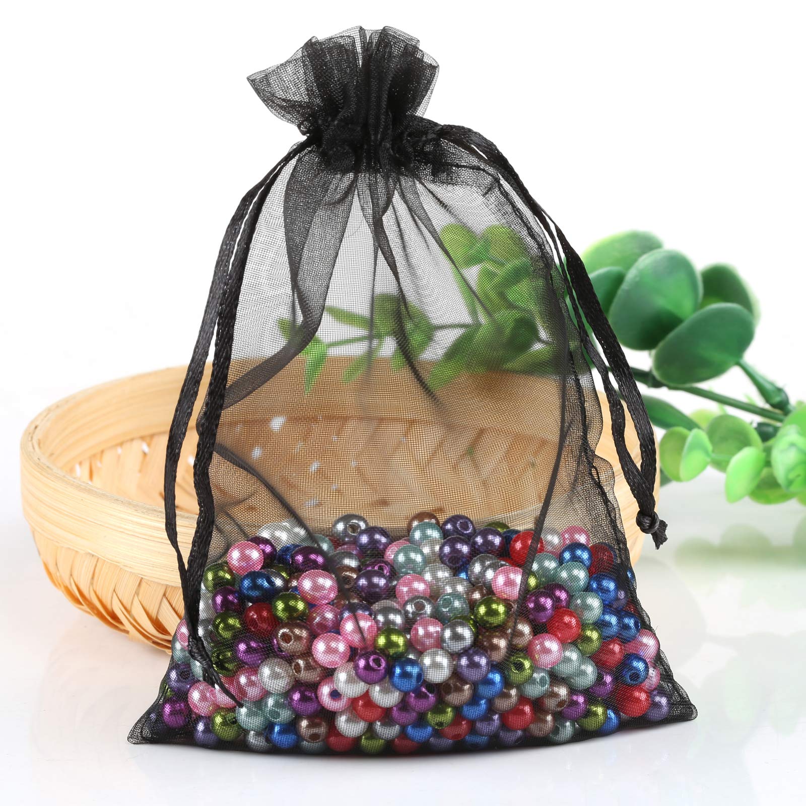 120 Sacchetti In Organza 10x15cm Nero - Per Gioielli, Regali, Matrimoni - Foto 10