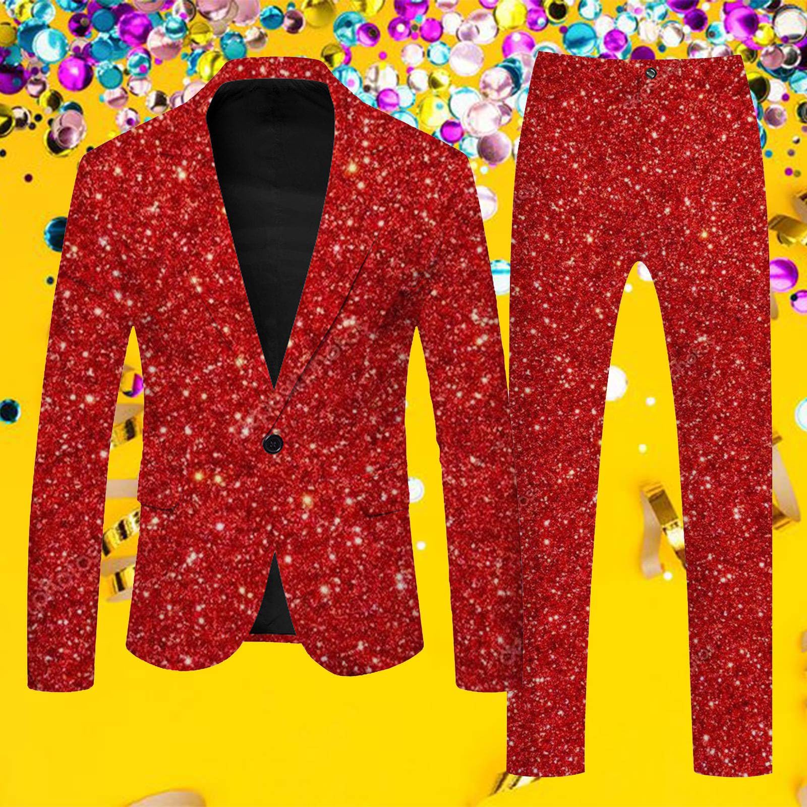 Generisch 2026 Disfraz de Carnaval Hombres Carnaval 3D Digital Impreso Conjunto de Traje de Negocios Ligero Traje de Negocios Chaqueta Pantalones Conjunto