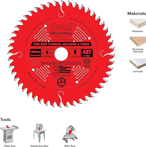 Miniatura 2 de Freud LU79R006M20 Cuchilla para sierra con revestimiento protector antiderrapante para madera enchapada y melamina para sierras Festool Arbor de 20