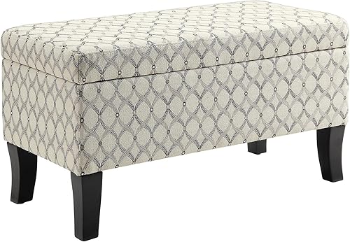 Miniatura 10 de Convenience Concepts Designs4Comfort Winslow - Banco otomano de almacenamiento de 32 pulgadas, reposapiés tapizado de transición y asiento, para