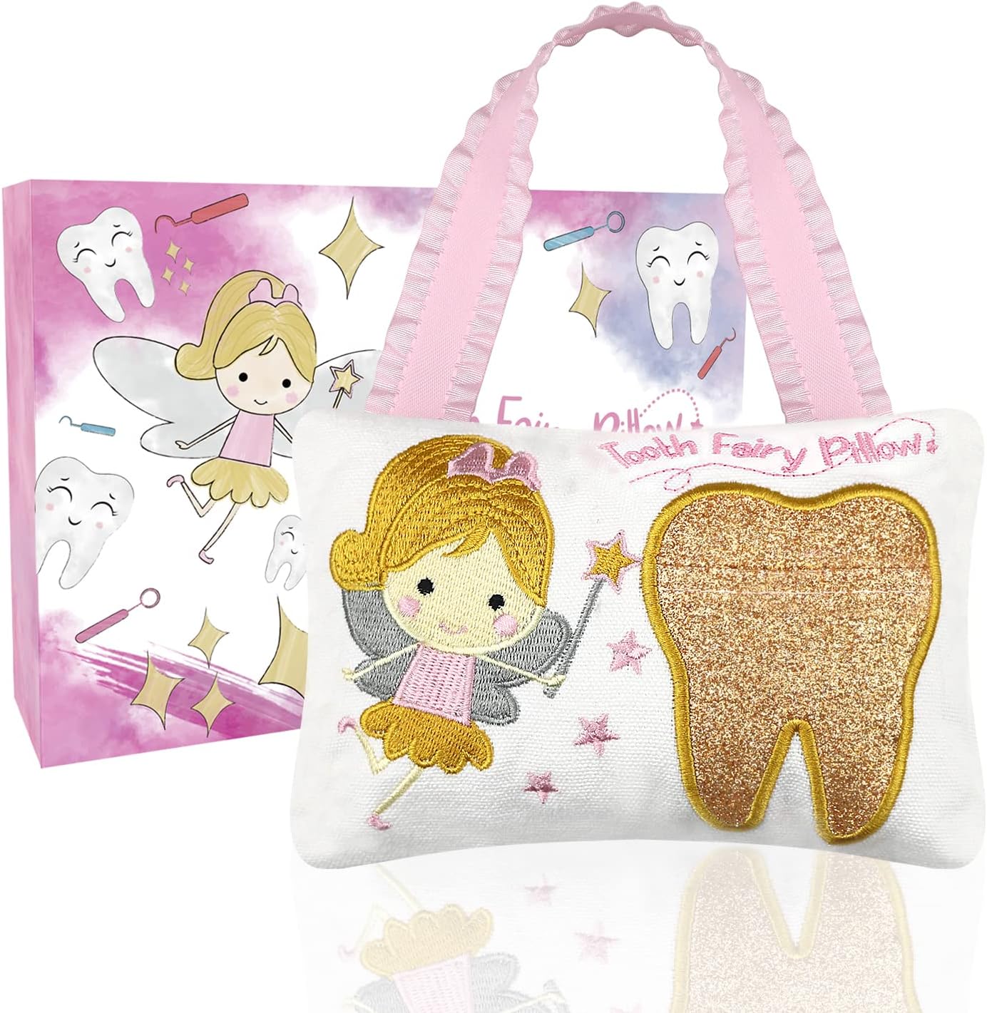 Acorn Tooth Fairy Pillow and Tooth Fairy Book Gift Set