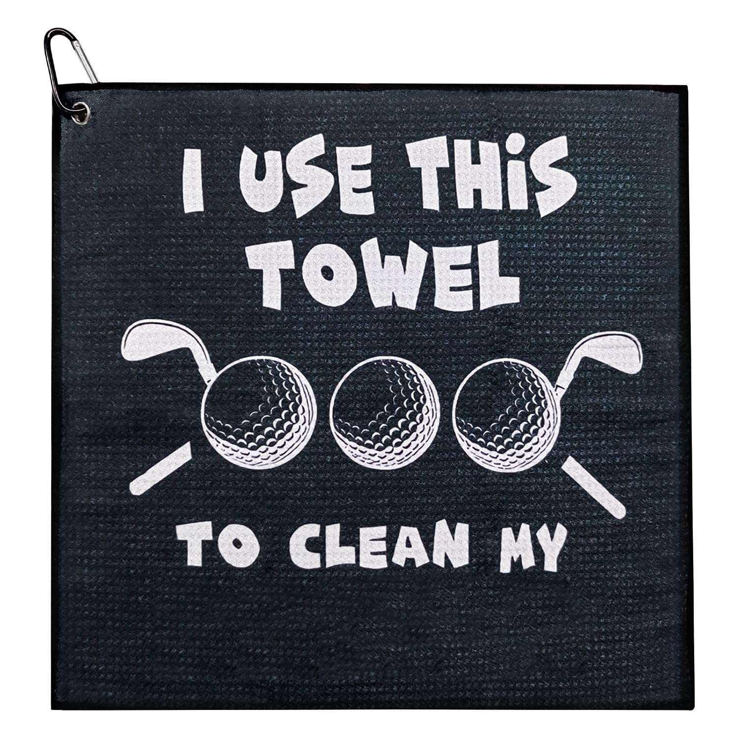RUGBOL Golf Towel, Golf Accessories Golf Towel Personalised Golf Towels for Golf Bags With Clip Golf Gifts for Men Husband Boyfriend Dad (Style 2)