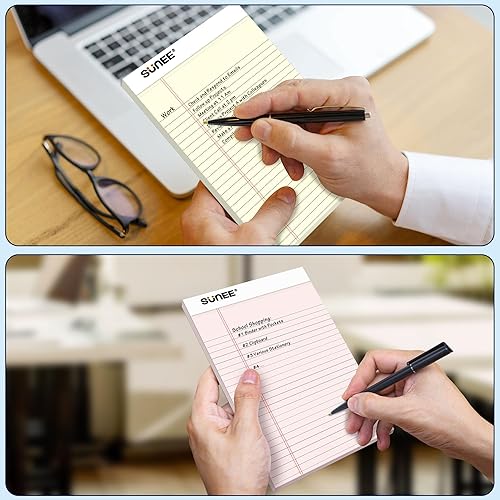 Miniatura 6 de SUNEE Bloc de notas de escritura con rayas estrechas de 5 x 8 pulgadas para suministros de oficina, bloc de notas de listas de tareas de 5 x 8