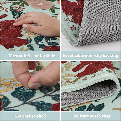Miniatura 4 de ROTTOGOON Juego de 2 alfombrillas de cocina acolchadas antifatiga de 17 x 47 pulgadas  17 x 29 pulgadas antideslizantes impermeables cómodas de PVC