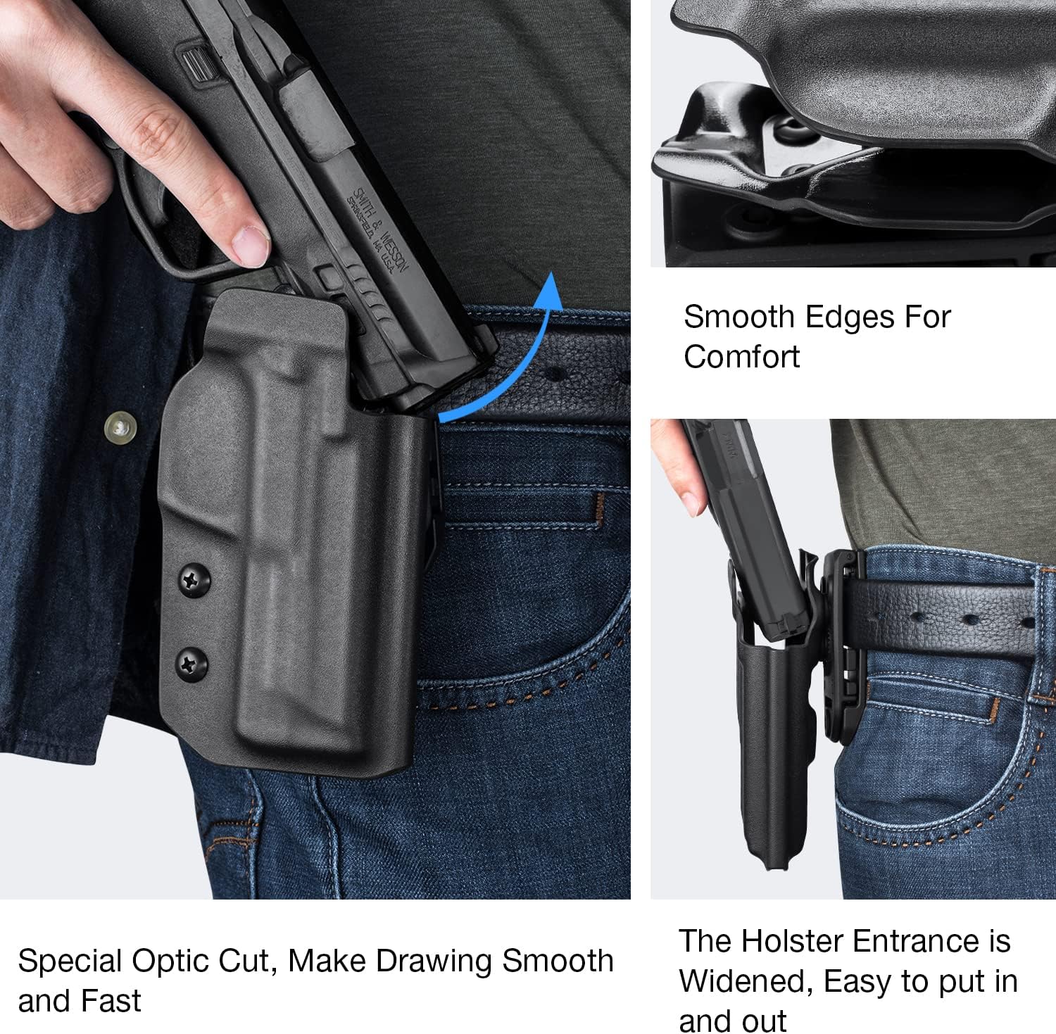 OWB Holster Compatible with SCCY 9mm CPX1 CPX2 Without Rail, Level II Retention Outside Waistband Open Carry for SCCY CPX-1 CPX-2, Not fit Rail Version, Paddle 360 Degrees Adjustable