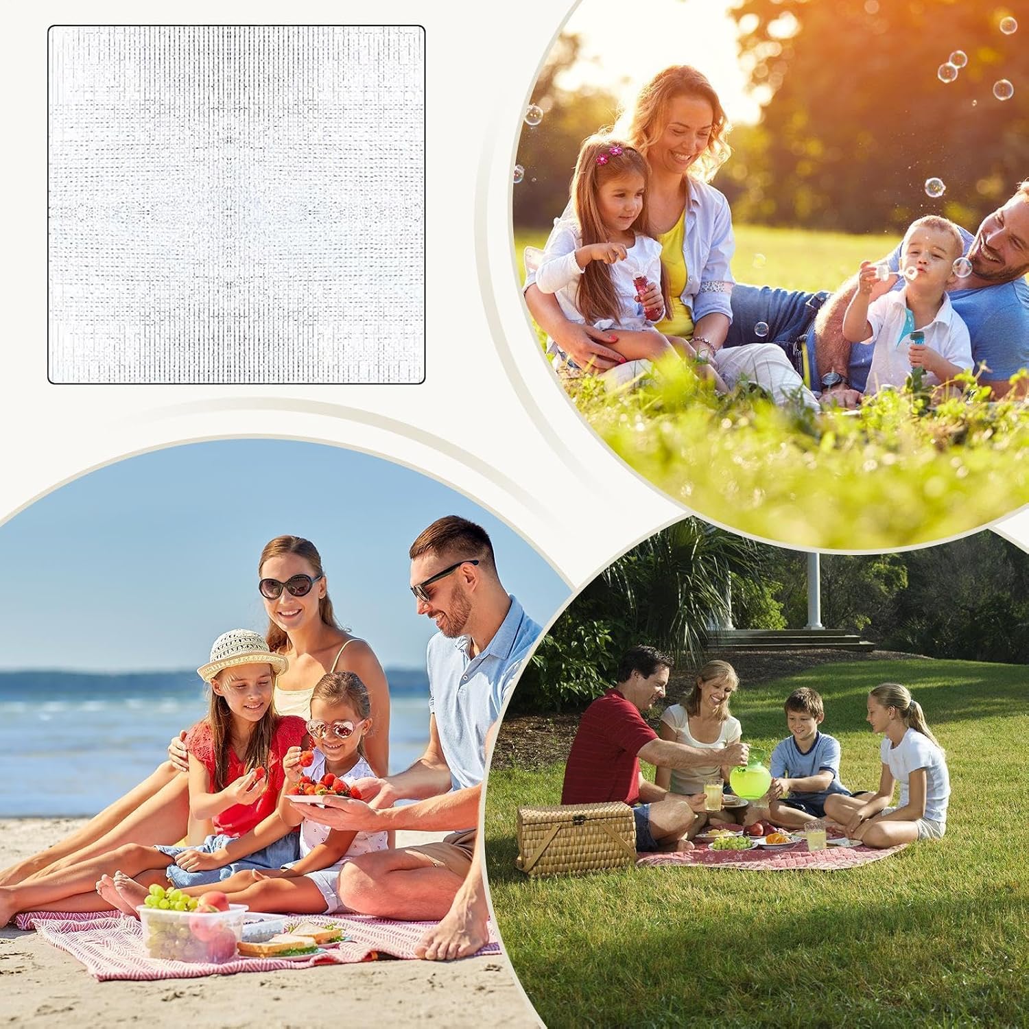 Camping Mats - 78.74x78.74inch Waterproof Foldable Thermal Insulated Blanket,Outdoor Aluminum Foil Foam Pad Waterproof and Insulating Foil Mat | for Beach Tent Hiking Picnic Outdoor Patio Porch