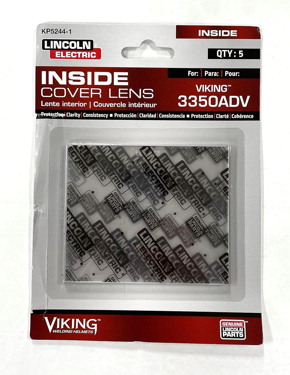 Lincoln Electric KP5244-1 VIKING 3350 ADV Series Inside Cover Lens, 5 pack