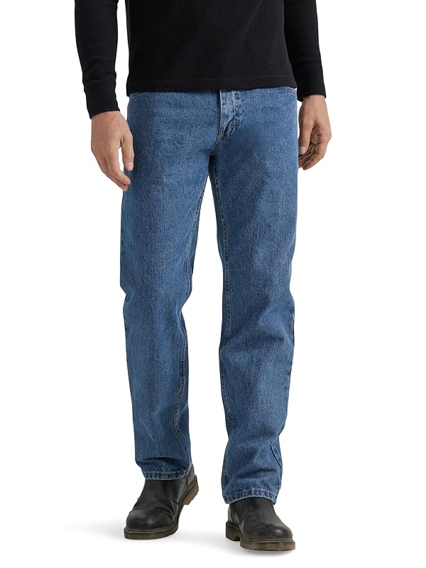 Classic 5-Pocket Regular Fit Cotton Jean, Vintage Blue Grey, 46W X 32L by Wrangler Authentics - Used condition - US$31.82