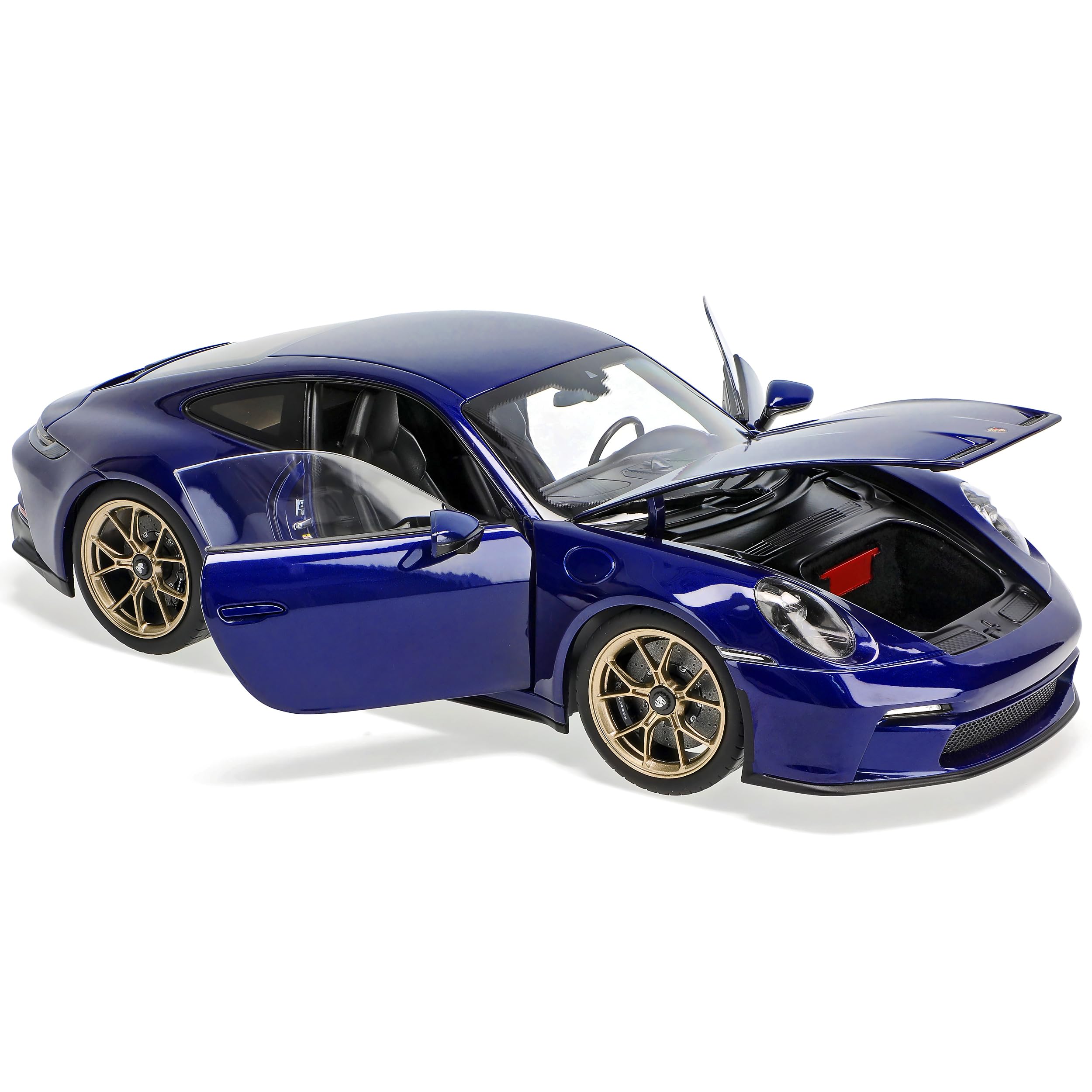 Porsche 911 992 GT3 Touring Package Coupe Blau Metallic Neue Generation Ab 2019 1/18 Norev Modell Auto mit individiuellem Wunschkennzeichen