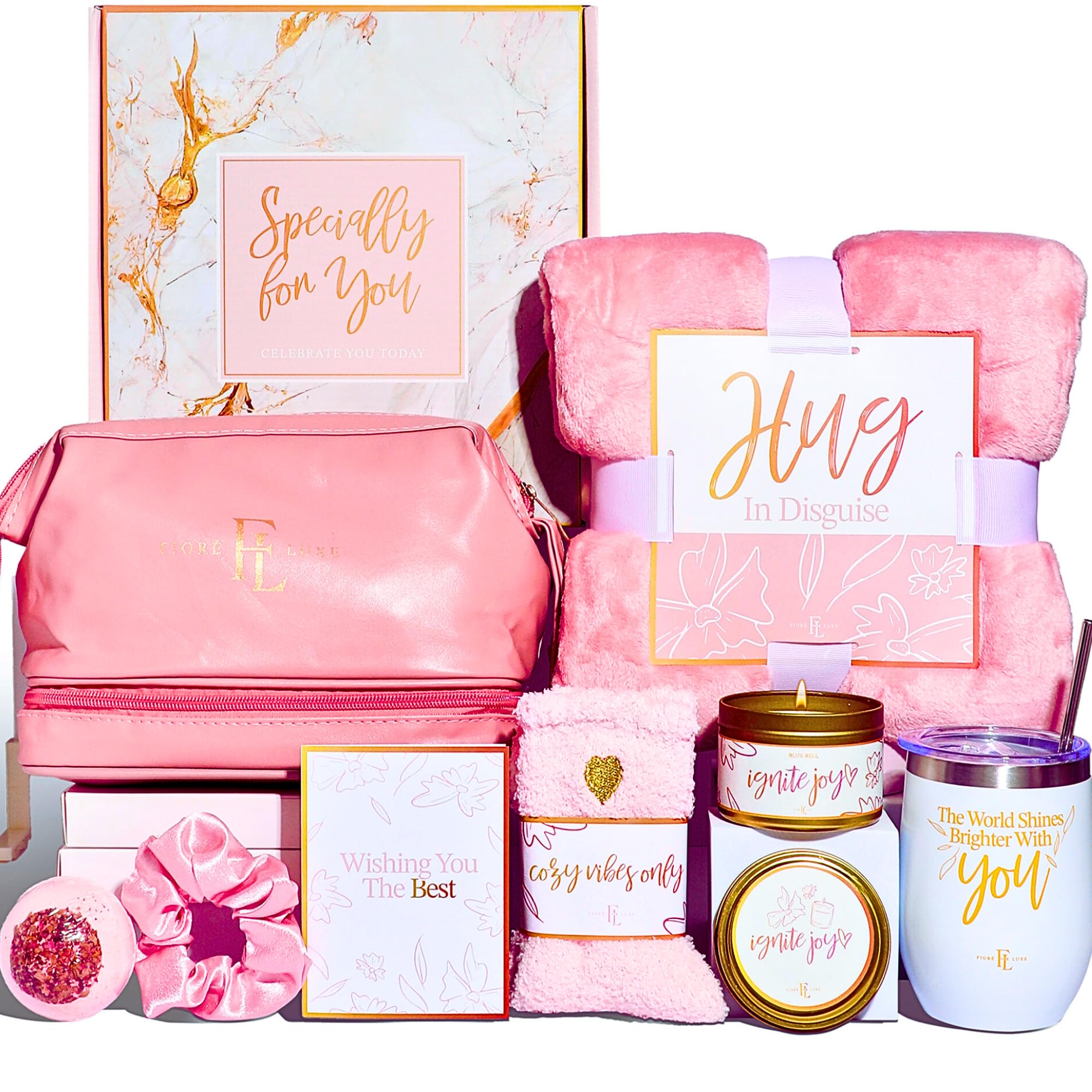 Valentines Day Gift for Women, Wife, Girlfriend – 10 Piece Luxury Self Care Package, Birthday Gifts for Her, Mom, Friend, Sister, Daughter, Relaxing