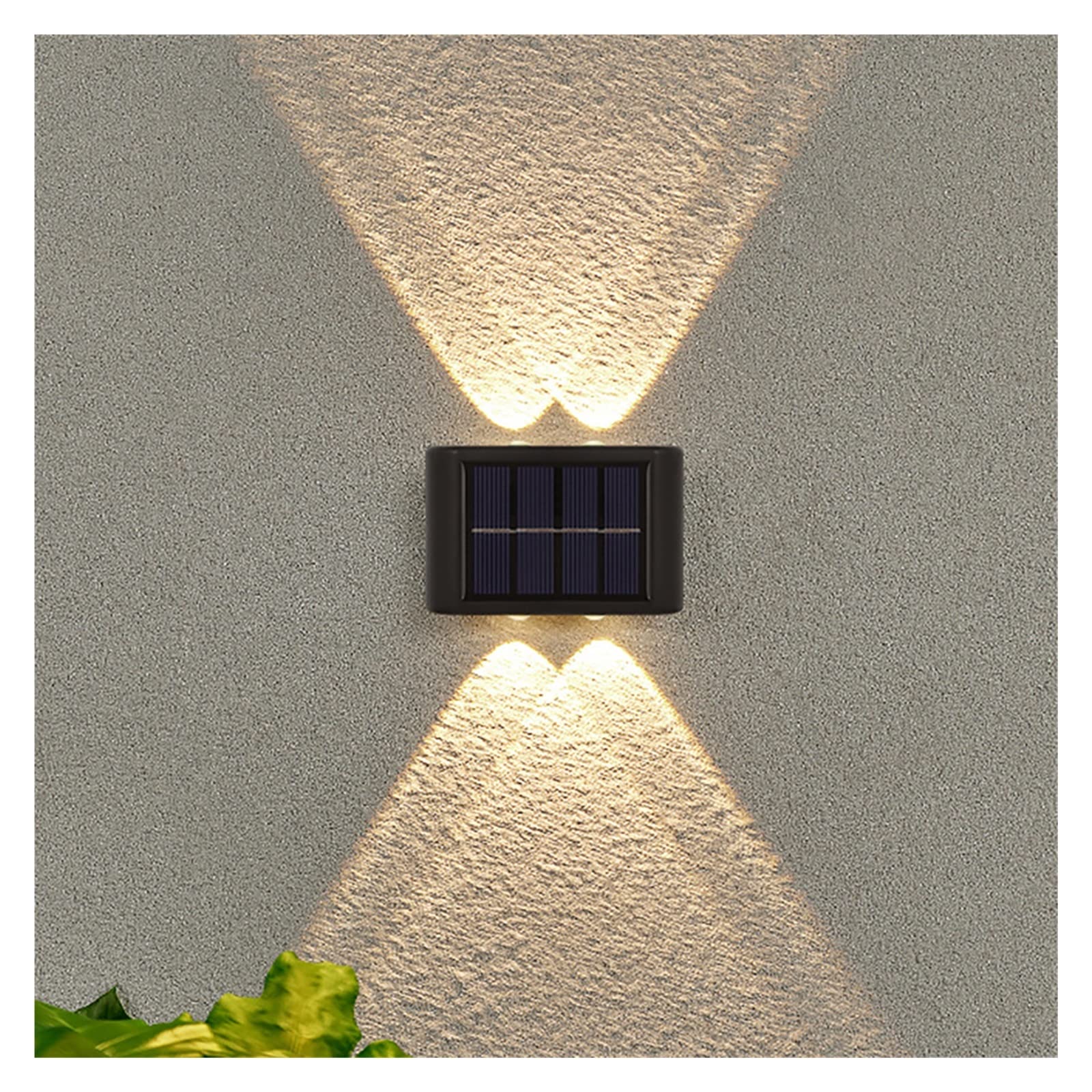 Kinkiet Solarny Zewnętrzne Wodoodporne Oświetlenie Świetlne W Górę Iw Dół(12LED-1PCS-WHITE)