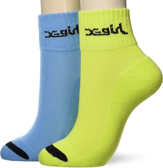 Amazon エックスガール 靴下 Logo 2p Socks X Girl レディース イエロー Free フットカバー スニーカーソックス 通販