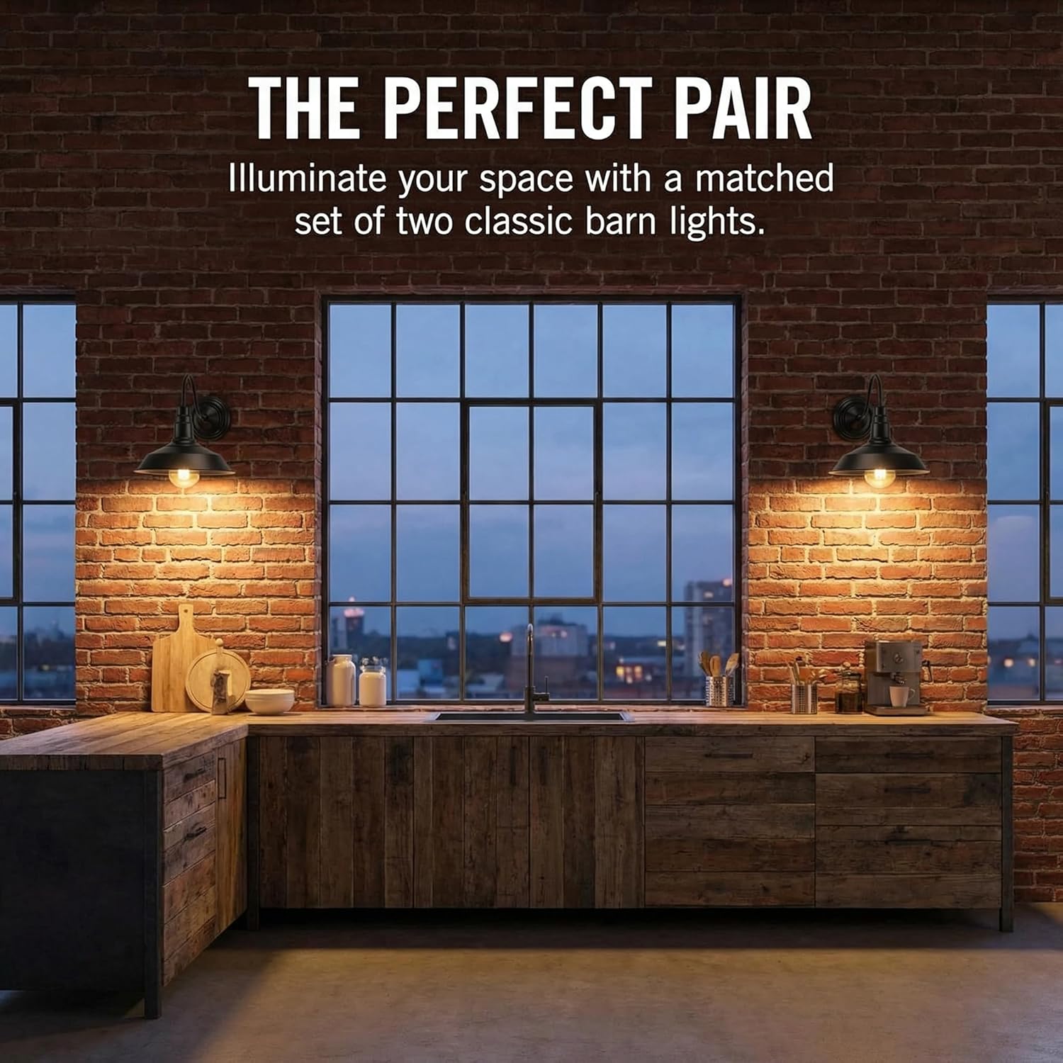 Cedilis 2 Pack Black Wall Sconce Light, Retro Flat Barn Lights, Farmhouse Gooseneck Wall Lamp, Vintage Industrial Fixture Led Light Outside for Pathway, Bathrooms and Living Room, Hardwired