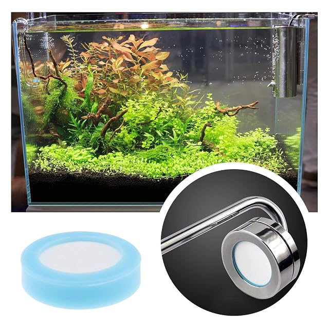 Foto 2 de 7 de EMSea 2 unids 20mm acuario CO2 difusor cerámica disco reemplazo CO2 rebanada de dióxido de carbono reactor…
