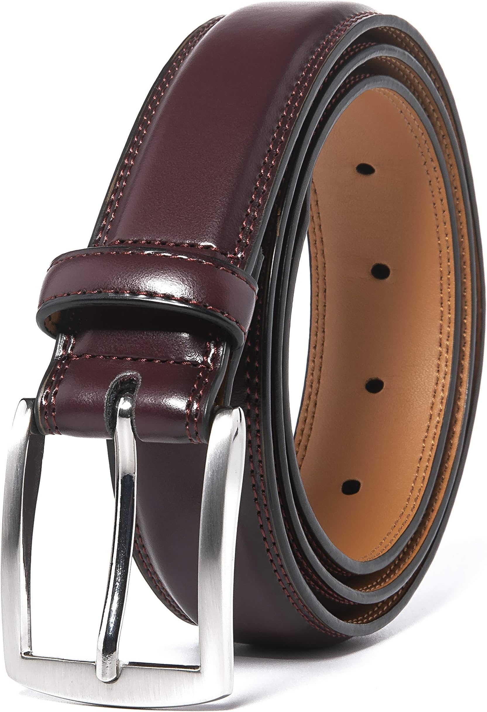 Fabio Valenti Genuine Leather Dress Belts For Men - Mens Belt For Suits, Jeans, Uniform With Single Prong Buckle