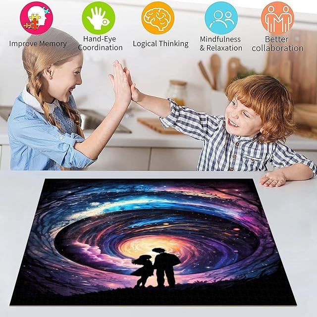 Foto 5 de 6 de Rompecabezas para Adolescentes de 1000 Piezas de Historia de Amor cósmica para Adultos, Juego desafiante